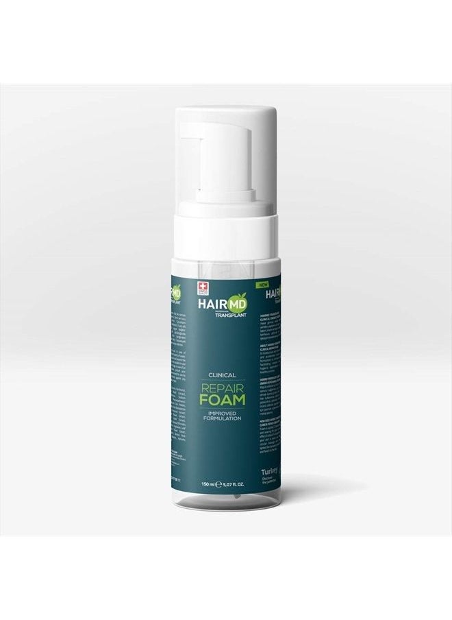 hairmd - Transplant Hair Repair Set - Hair Regrowth Set with 250 ml Regenerating Shampoo and 150 ml Repair Foam - Rich in Biotin, Keratin, Saw Palmetto - Suitable for All Hair Types - Image 1