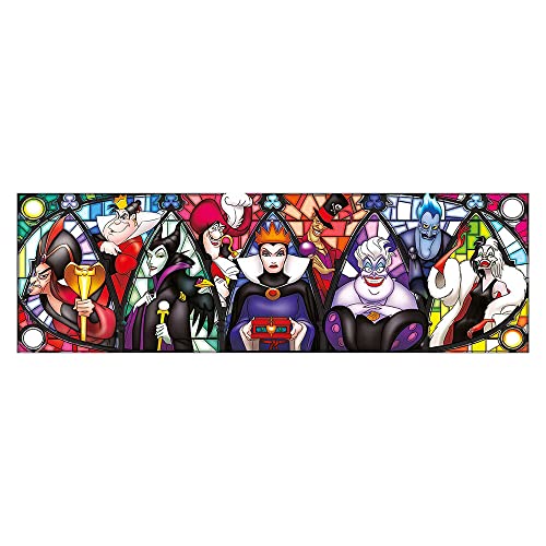 Clementoni - Disney Panorama Collection Villains - Jigsaw Puzzles 1000 Pieces Adults and Children, 10 Years Old and Up, Made in Italy, 39516,40 X 21 X 6 - Image 2