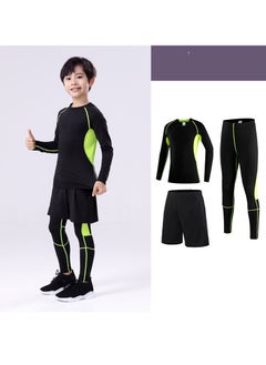 KUYING Children's High Elasticity Tight Fitting Clothing Sports Fitness Set Quick Drying Training Suit 
