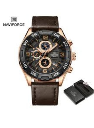 Mens Chronograph Sport Watch with Rose Gold Case and Brown Leather Strap - pzsku/Z9F66BB406899A6F4DC5FZ/45/1741399974/45b96dc7-0a8f-4115-be93-a9b2c769f20b