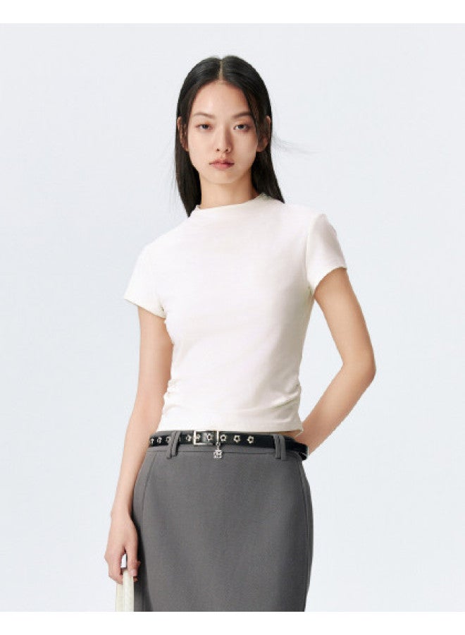 Waxbird Spring And Autumn Women's Waist-cinching French Style Short Top Slimming - Image 1
