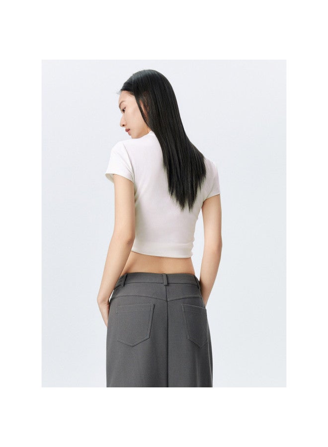 Waxbird Spring And Autumn Women's Waist-cinching French Style Short Top Slimming - Image 4