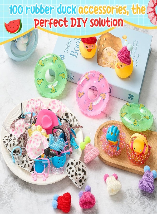 Poen إكسسوارات دمى مطاطية 100 قطعة لتزيين قبعات رعاة البقر والنظارات وسماعات الأذن وما إلى ذلك من القلائد وحلقات السباحة والتاجات والمرايل وإكسسوارات DIY لدمى مطاطية (نمط كلاسيكي) - Image 3