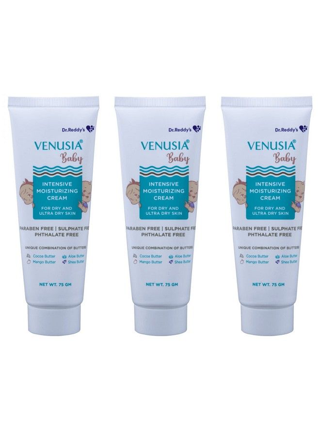 Venusia Dr Reddy'S Venusia Baby Intensive Moisturizing Cream For Dry And Ultra Dry Skin Contains Cocoa Aloe Mango & Shea Butters 75G (Pack Of 3) - Image 1