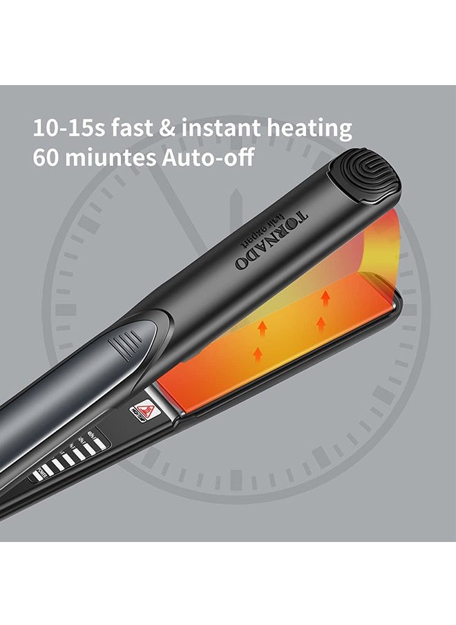 Tornado Keratiner Hair Straightener and Curler 2 in 1 Ceramic Flat Iron with 6 Heat Settings Adjustable Temperature and Heats Up Fast  - Image 2