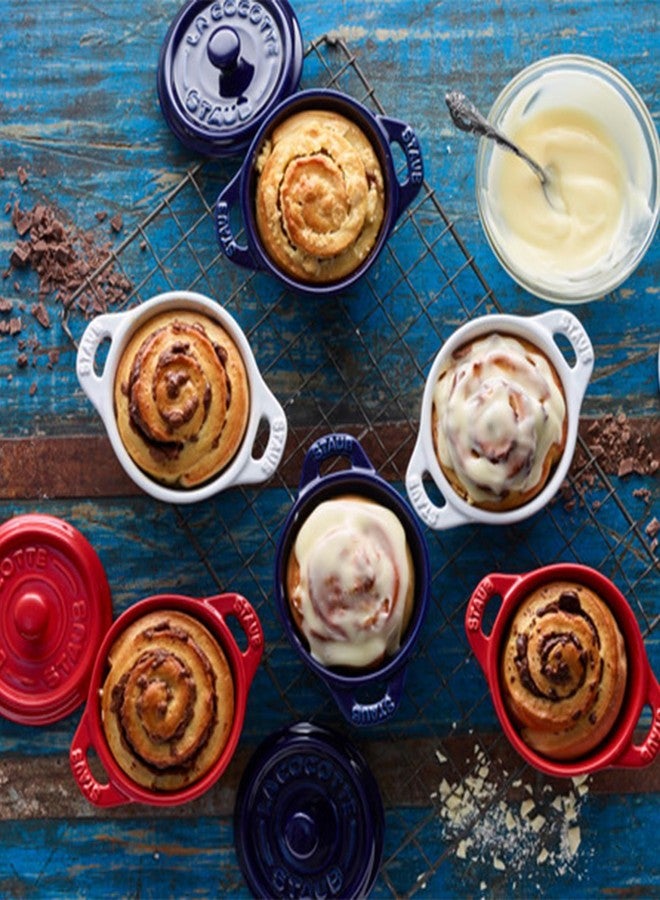 ستوب طقم أواني طهي سيراميكية من ستاب، مكون من 3 قطع، صغير مستدير، لون الكرز - Image 5