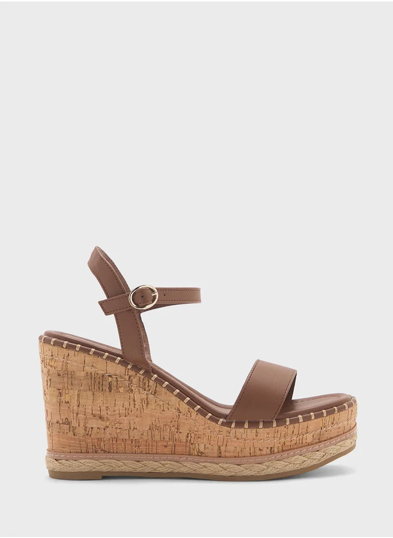 STEVE MADDEN Summeer Ankle Strap High Heel Wedge Sandals
