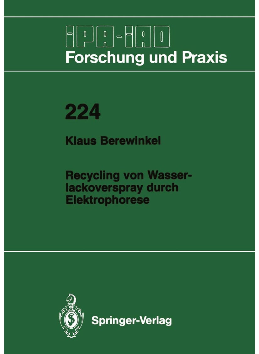 Recycling von Wasserlackoverspray durch Elektrophorese 