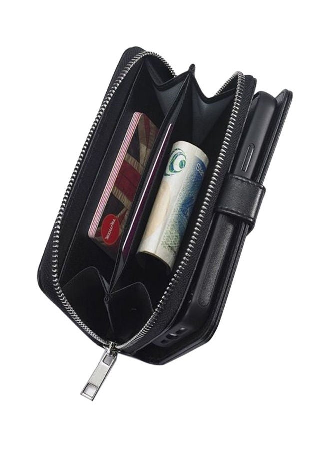 NIBEMINENT Woven Leather Wallet Case For Apple iPhone 12/12 Pro Black - Image 2