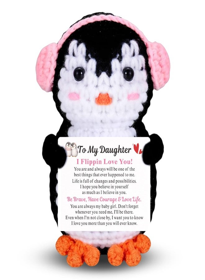 NUBARKO Daughter Gifts from Mom Dad Birthday Graduation Gifts for Girls Daughter Adults Sweet 16 Teens College Dorm Essentials for Girls Handmade Crochet Penguin Stocking Stuffers for Girl - Image 1