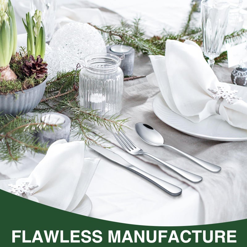 AIVIKI 60-Piece Silverware Set with Organizer,AIVIKI Stainless Steel Flatware Set for 12,Cutlery Utensil Sets for Home Restaurant,Tableware Set Include forks spoons and knives,Mirror Polished,Dishwasher Safe - Image 5