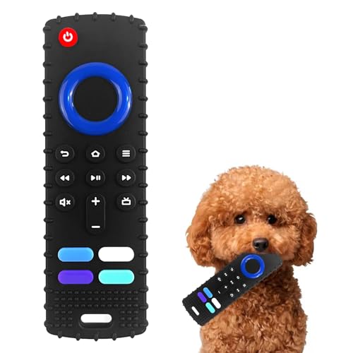 Intatikoo Puppy Toys for Teething, Remote Control Teether for Small Dogs,Puppy Teething Toy for Boredom & Stimulation,BPA-Free (Black) - Image 1