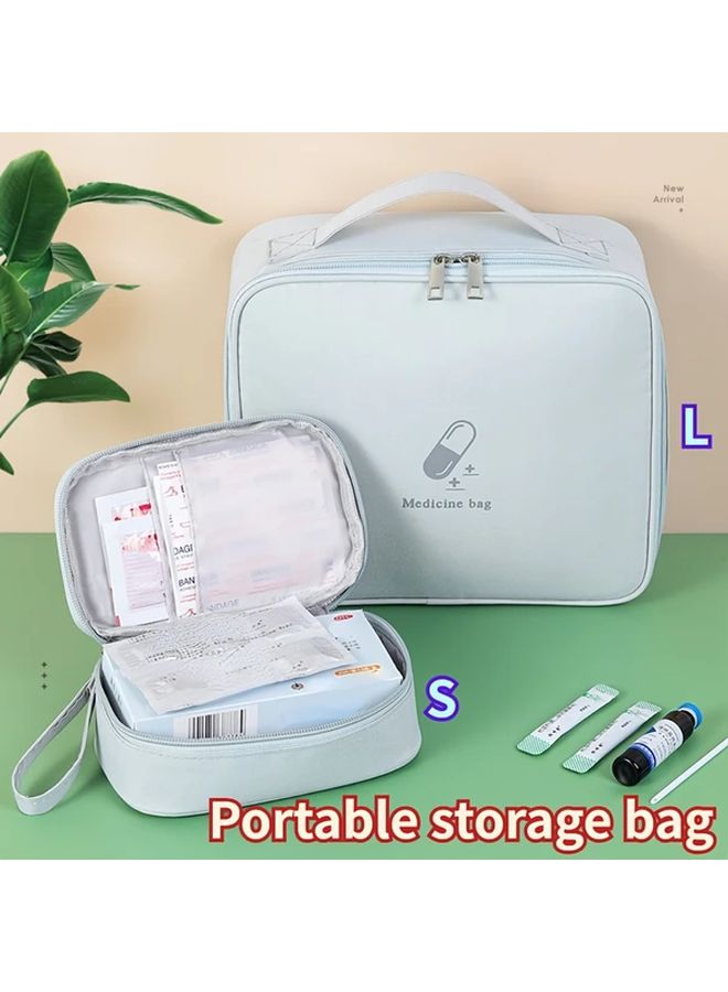 Gray Small Portable Medicine Storage Bag Emergency Supplies Health Reserve - Image 2