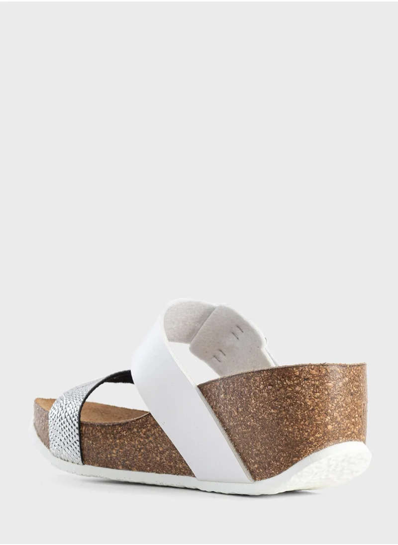BAYTON Newcastle Multi Strap Wedge Sandals