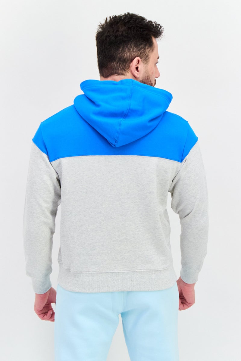 ESPRIT هودي مزخرف بأكمام طويلة للرجال من إسبريت × راحة واستجمام، رمادي - Image 3