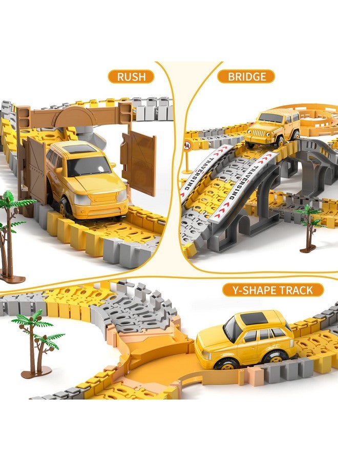 TEMI 236 Pcs Construction Toys Race Tracks For 3 4 5 6 Year Old Boys, Flexible Track Playset And 6 Pcs Construction Car For Kids Toys, Birthday Gift For Age 3-9 Boys Toddler Girls - Image 4