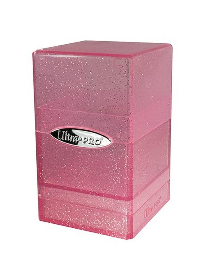 Ultra Pro Satin Tower 100+ Card Deck Box (Glitter Pink) Protect Your Gaming Cards Sports Cards Or Collectible Cards In Stylish Glitter Deck Box Perfect For Safe Traveling  - Image 2