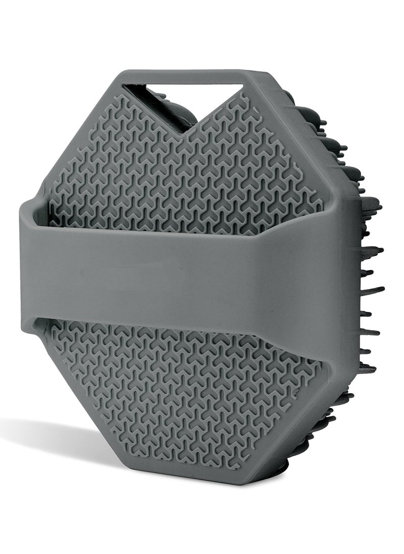 Captaintech Antimicrobial Silicone Body Scrubber for Sensitive Skin Eco-Friendly Lathers Well and Charcoal Infused for a Deep Clean Get Softer Healthier Skin  - Image 3