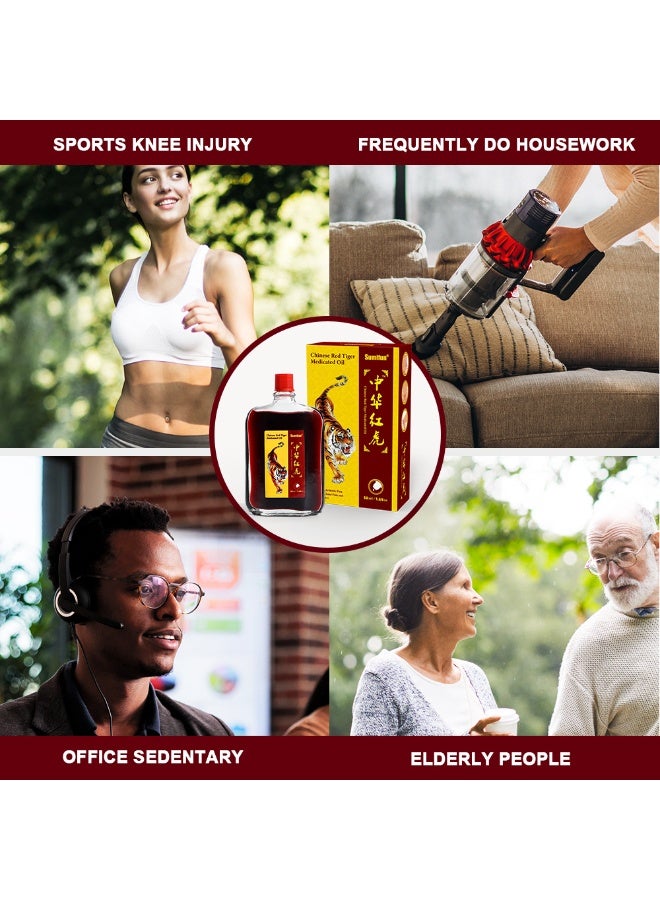 سوميفون زيت تدليك نشط للجسم والساقين بتركيبة نمر أحمر صيني 50 مل - Image 5