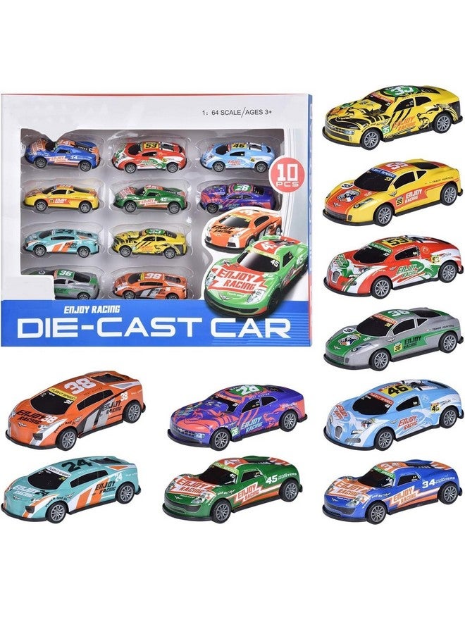 Amitasha 10 Unbreakable Racing Mini Diecast Car Models Set for Kids Pull Back Vehicles Metal Alloy Car Play Set for Kids, Unique Toys, Best Birthday Gift, Diwali Gift, Khilona for Boys(Racing Cars) - Image 1