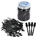PANA 100 Pieces Cosmetic MakeUp Disposable Plastic 2.5" Spatulas For Skin Care Facial Cream Mask Spatula (BLACK) - Image 2
