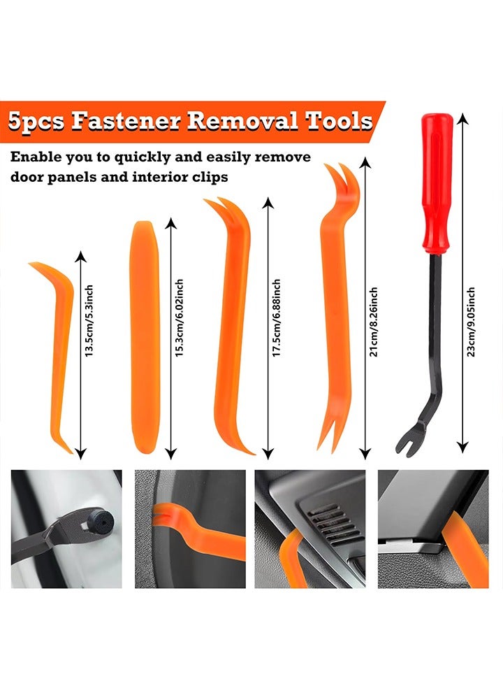 1240 قطعة من مشابك التثبيت للسيارة تشمل 32 مقاسًا عالميًا من روابط الصدمات والرفارف النايلون، وروابط بلاستيكية، ومجموعة مشابك تثبيت، ومشابك لوحات الأبواب، وروابط بلاستيكية مع 10 أربطة حزمة وأداة إزالة. متوافق مع تويوتا، فورد، هوندا، شيفروليه، بي إم دبليو، مرسيدس، أودي، نيسان. - Image 2