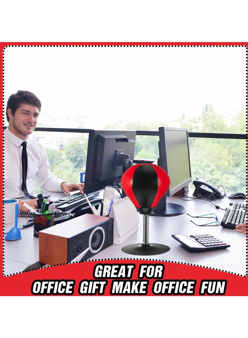 Excefore Desktop Punching Bag, Boxing with Suction Cup Heavy Duty, Desktop Punching Bag Gag, Stress Buster Relief Free Standing for Boys Him Father Kids Girls, Adults, Red and Black - Image 5