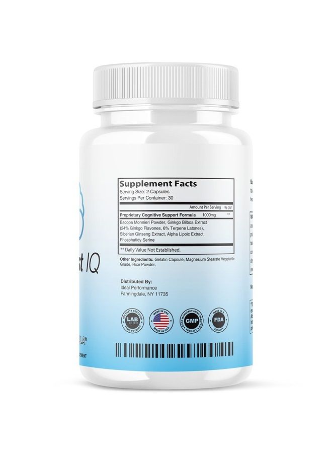 IDEAL PERFORMANCE (5 Pack) Neuro Boost IQ Supplement Brain Pills Mind Ben Carson Neurobooster Neuroboostiq (300 Capsules) 