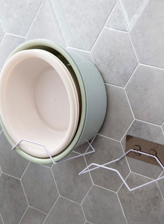 NIBEMINENT Wall Mounted Hanging Rack Grey/Silver 18.8x7x15.5cm - Image 2