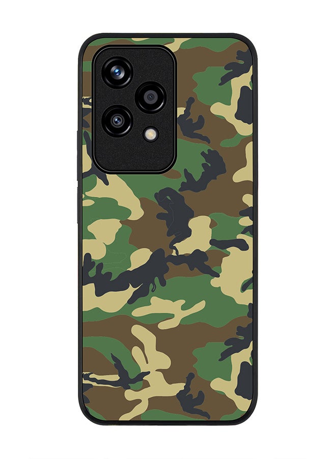 Stylizedd Rugged Black edge case for Honor 200 Lite, Slim fit Soft Case Flexible Rubber Edges Anti Drop TPU Gel Thin Cover -  Jungle Camo - Image 1
