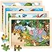 LACCHOUFEE Wooden Animals Puzzles for Kids Age 3 4 5 Year Old 4 Pack 24 Pcs Montessori Toddler Jigsaw Puzzles for Girl boy Activities Preschool Learning Educational Birthday Gift Travel Autistic Wooden Toys - Image 3