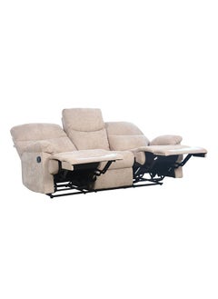 DANUBE HOME Baltimore 3 Seater Fabric Motion Recliner Modern Design Three Seat Sofas Living Room Furniture 203x99X99 cm Camel  - Image 4
