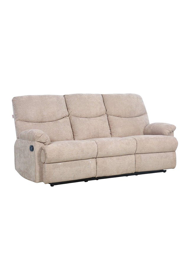 DANUBE HOME Baltimore 3 Seater Fabric Motion Recliner Modern Design Three Seat Sofas Living Room Furniture 203x99X99 cm Camel  - Image 3