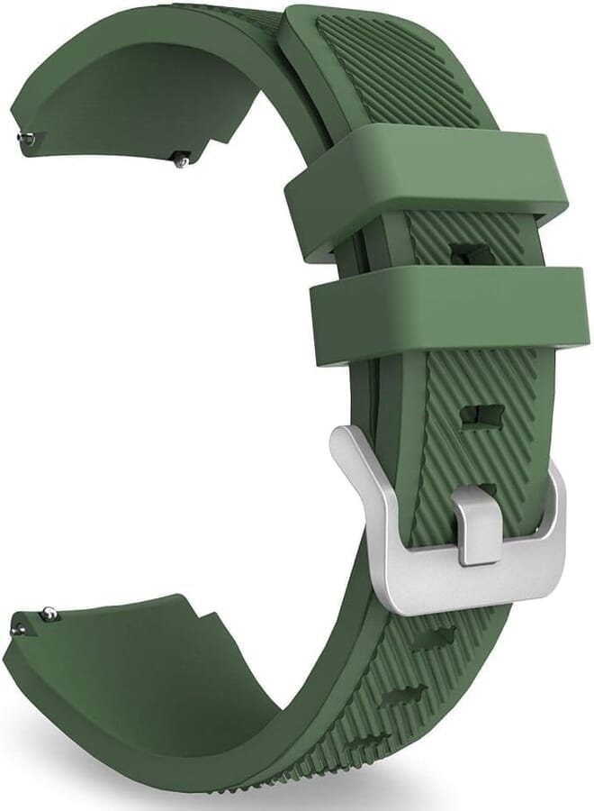 Next Store Silicone Sport Band Compatible with Samsung Gear S3 Classic, Frontier, Frontier LTE, 22mm Dark Green, Perfect for Sports Activities, Sweat and Tear Resistant.