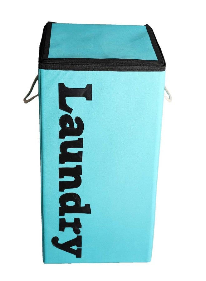 Shrey Creation Non Woven Foldable 75 Ltrs Laundry Bag/Storage Basket/Bin with Lid and Handle for Washing Clothes for Dirty Dress- (Pack of 1, Colour- R Green) - Image 2