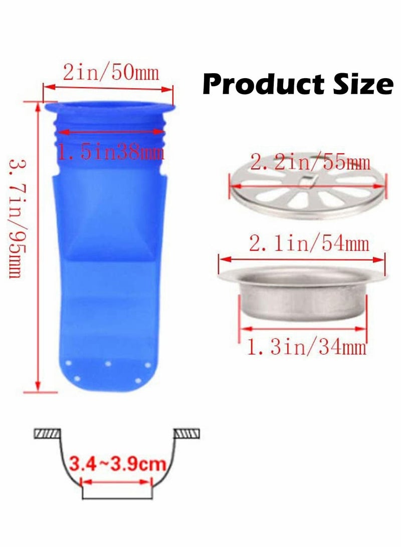 Drain Backflow Preventer, One Way Valve, 4 Pack Adjustable Silicone Drain Backflow Preventer, Sink Floor Drain Trap for Pipes Tubes in Toilet Bathroom Kitchen(37-41mm Hole,95mm Depth) - Image 5