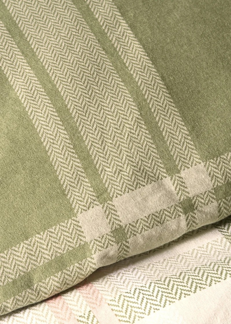 Matalan Green Brushed Duvet Set