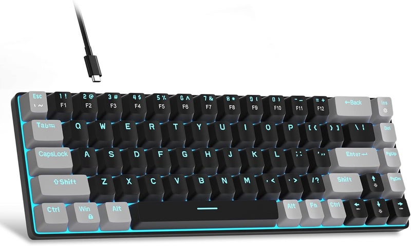 مايجغي لوحة مفاتيح ميكانيكية للألعاب محمولة من MK-Box بنسبة 60% (أسود/مفتاح أحمر) - Image 1