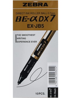 ZEBRA 10 Piece Direct Black Ink Roller Ball Pen 0.7mm  - Image 2