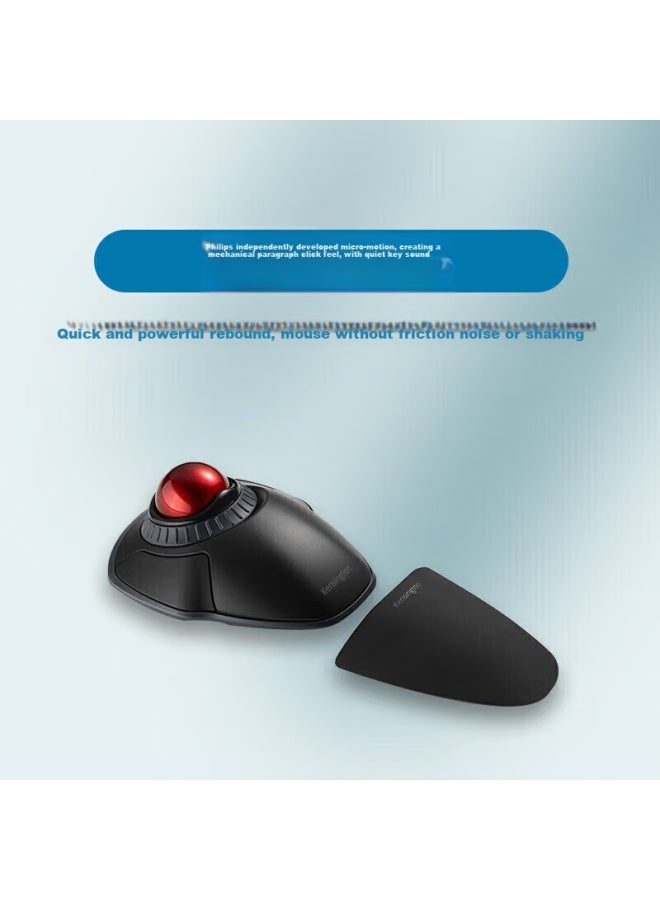 Kensington Kensington Trackball Mouse, Office Mouse, Ps Drawing Mouse, With Control Ring, Compatible With Asus, Lenovo, Shenzhou, Hp, Apple, Wireless Black With Red K70992  - Image 2
