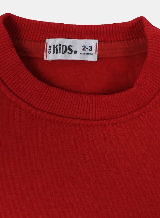 اوركيدز سويت شيرت سادة للأطفال – أحمر - Image 3