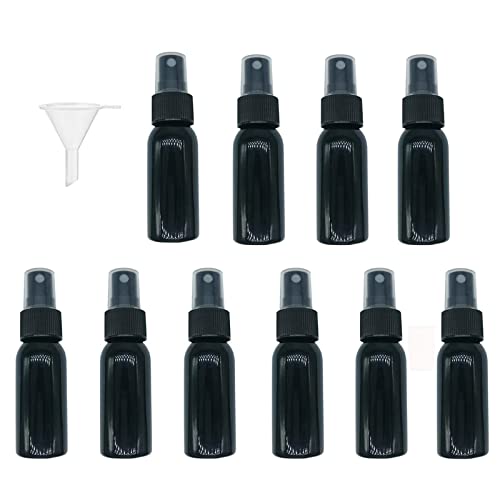 HOSL 1 Ounce Empty Spray Bottles for Cleaning Solution Travel bottles Refillable Fine Mist Perfume Sprayer Bottle Cosmetic Atomizers Spray Bottles (12 Pack, Black) - Image 1