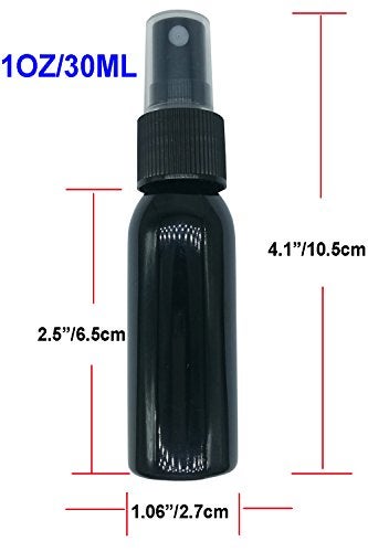 HOSL 1 Ounce Empty Spray Bottles for Cleaning Solution Travel bottles Refillable Fine Mist Perfume Sprayer Bottle Cosmetic Atomizers Spray Bottles (12 Pack, Black) - Image 2
