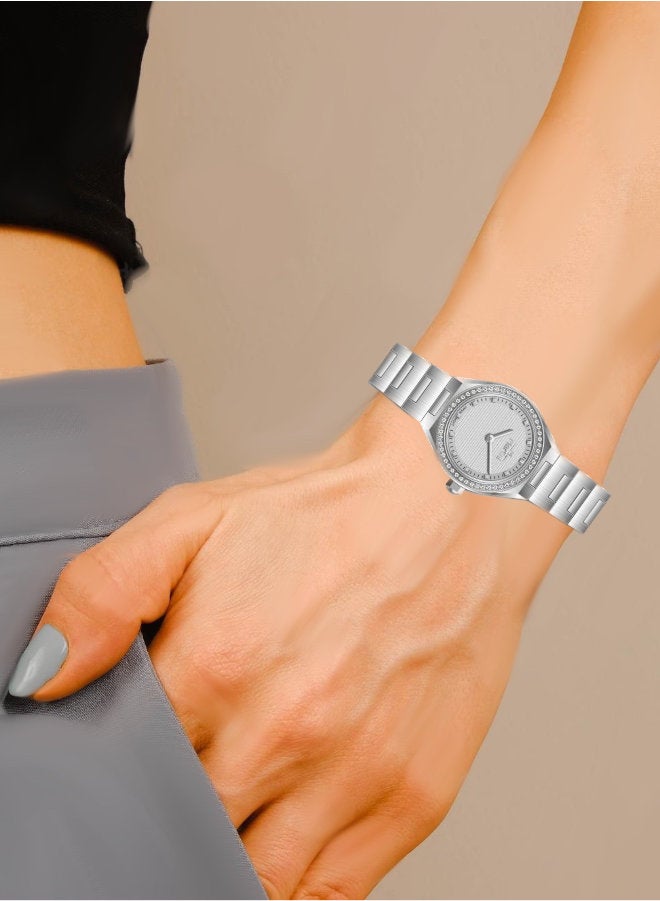 MARTINI Elegant Martini Women's Watch Stylish Silver Dial Stainless Steel Band Water Resistant Perfect for Casual and Formal Wear - Image 4