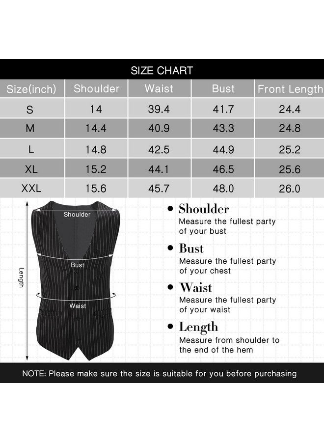 Hercicy Hercicy 1920s Men's Costume Accessories Set, Gangster Vest Hat Suspenders 20s Outfit Clothing for Men 1920s (Black White,Large) - Image 2