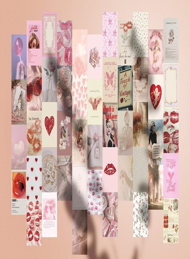 TwoDays Coquette Room Decor Aesthetic, Coquette Wall Collage Kit, 50pcs Coquette Posters (4" × 6"), Pink Room Decor Aesthetic, Vintage Prints. - Image 5