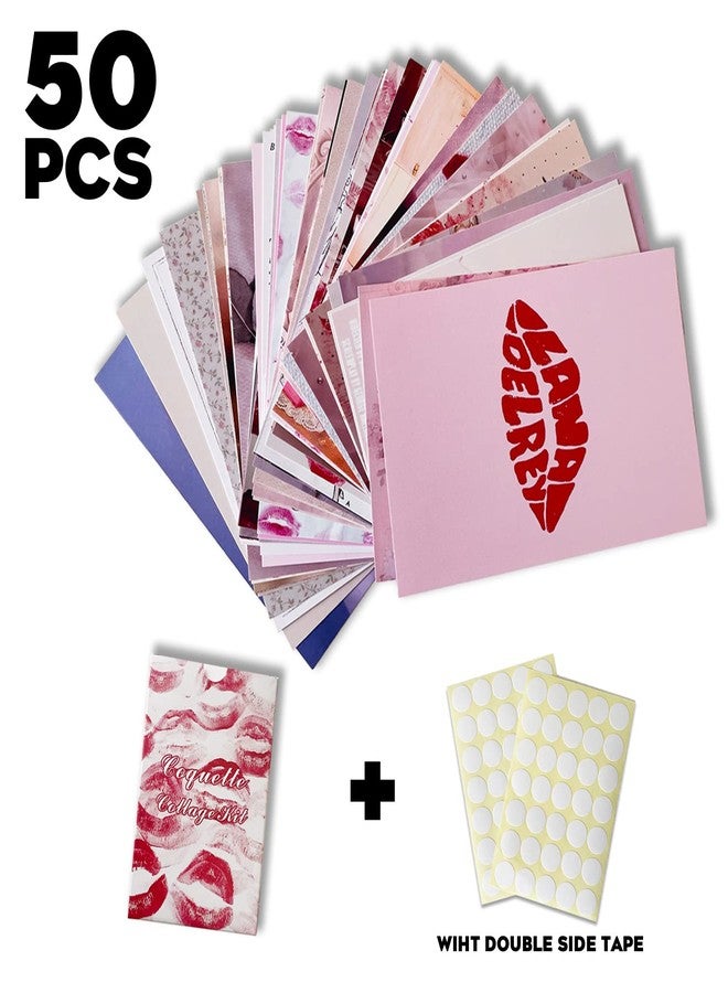 TwoDays Coquette Room Decor Aesthetic, Coquette Wall Collage Kit, 50pcs Coquette Posters (4" × 6"), Pink Room Decor Aesthetic, Vintage Prints. - Image 3