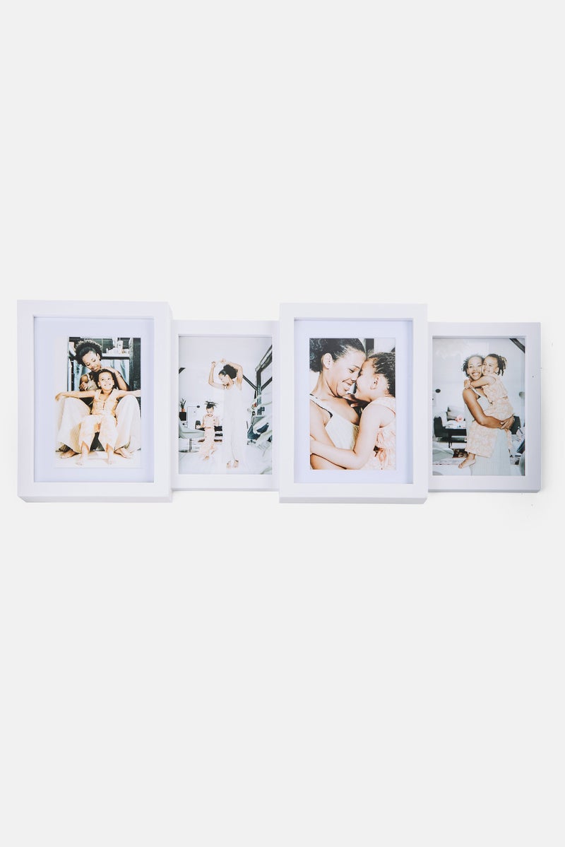 Enchante Accessories Four Opening Collage Photo Frame, White  - Image 1