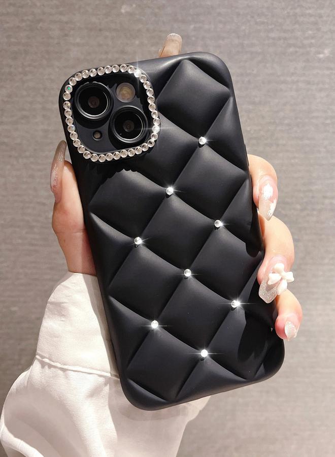 Take Two Solid Diamond Grid Embellished iPhone Case - Image 1