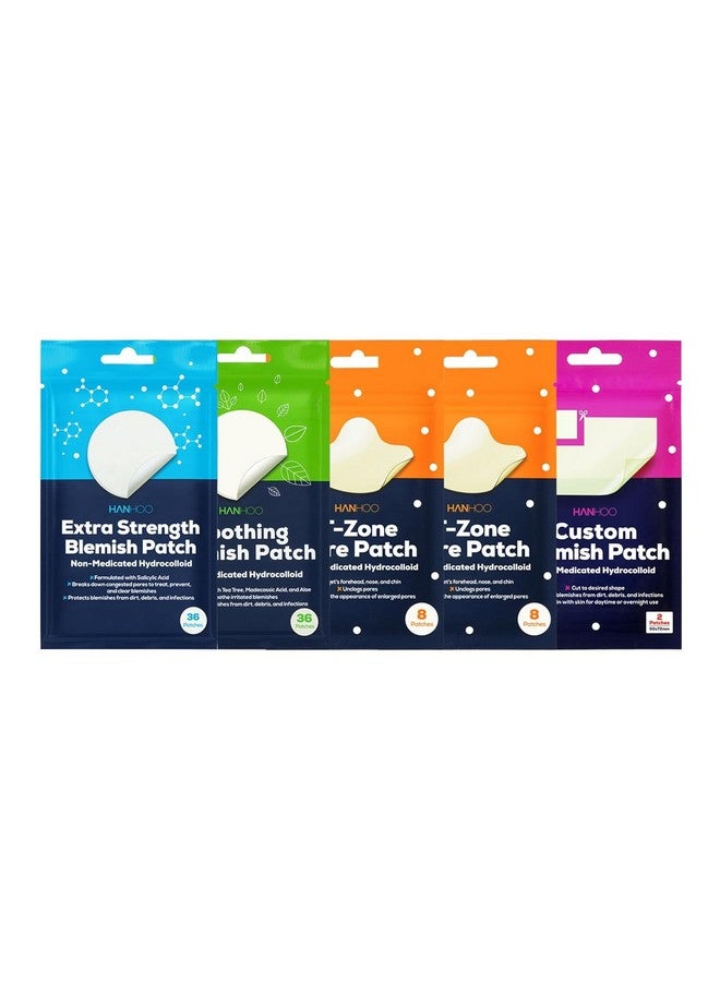 HANHOO Soothing Blemish Patch Extra Strength Blemish Patch Custom Blemish Patch And Tzone Pore Patch Bundle Pimple Patches For Stubborn Pimples Blemish Clusters And Oily Tzone 90 Patches - Image 1